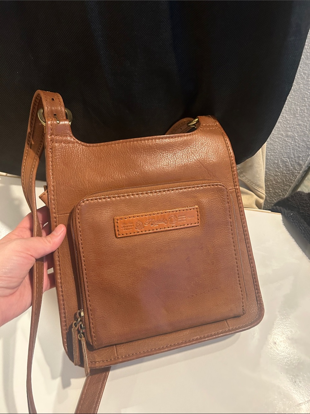 Fossil Brown Leather Crossbody Bag
